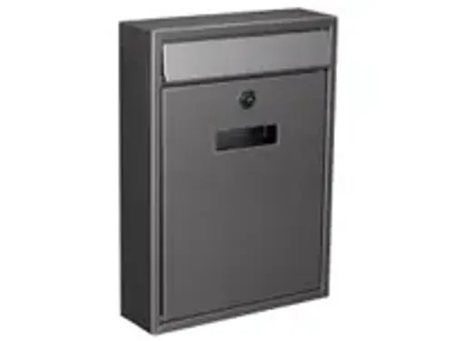OUTLET Brievenbus Ibiza Inox Grijs met naamplaatje incl. 2 sleutels 36