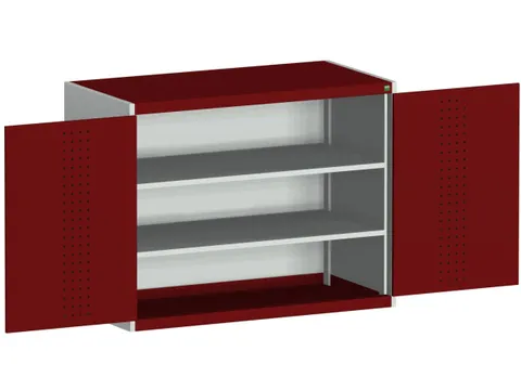 kast met geperforeerde platen,HxBxD 1000x1300x525mm,2xStalen bodem