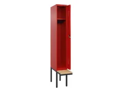 locker met bank,HxBxD 2120x300x815mm,1vak,vak B 300mm,cilinderslot