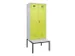 locker met bank,voor scheiding van kleding,HxBxD 2120x800x815mm,2vak