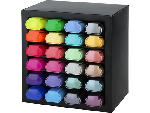 Markeerstiften Faber-Castell Deskset 24 kleuren, 7 neon, 9 pastel en 8