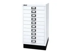 kantoor-ladekast HxBxD 670x349x432mm 10 laden romp verkeerswit staal