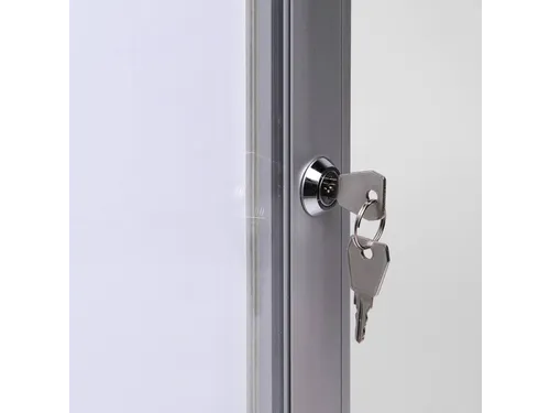 Vitrinebord Quantore luxe 8x A4 B1 gecertificeerd zilver
