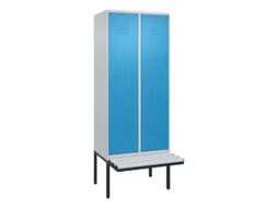 locker met bank,HxBxD 2120x800x815mm,2vak,vak B 400mm,cil.-slot