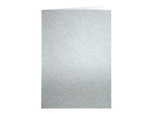 Correspondentiekaart Papicolor dubbel 105x148mm metallic zilver pak 6
