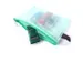 Trousse avec fermeture éclair Foldersys A6 PVC vert transparent