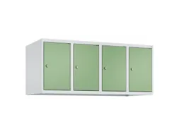 opzetkast,v. locker,4vak.,vak B 300mm,HxBxD 500x1200x500mm,vleugeldeur