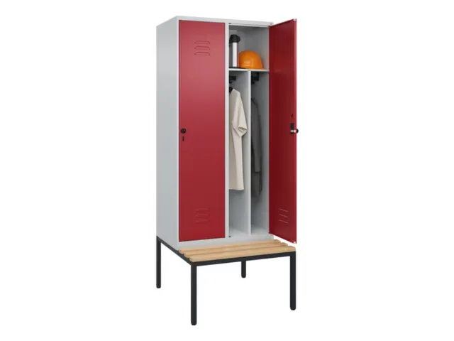 locker voor scheiding van kleding,HxBxD 2120x800x815mm,2vak
