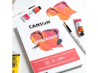 Schilderpapier Canson Graduate Oil & Acrylic 20vel 290gr A3 natuurlijk - 3