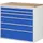 ladekast 1035x1145x650mm 6laden cilinderslot RAL7035 RAL5010 beuken