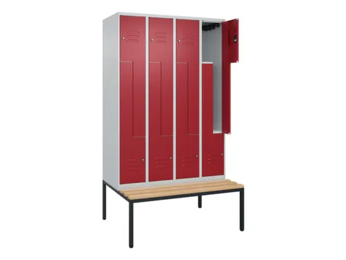 Z-garderobekast,HxBxD 2120x1200x815mm,8vak,vak B 300mm,cil.-slot