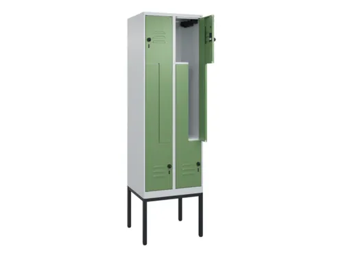 Z-garderobekast,HxBxD 2120x600x500mm,vak B 150/300mm,draaigrendel