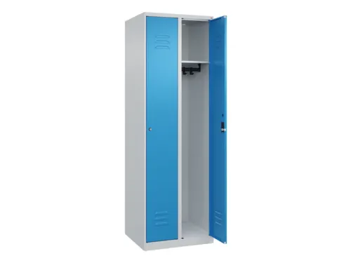 locker,HxBxD 1850x600x500mm,2vak,vak B 300mm,cil.-slot,staand op vloer