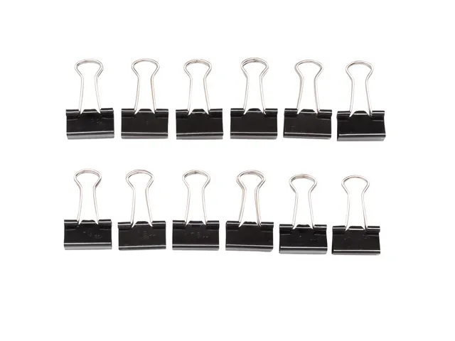 Papierklem MAUL 215 foldback 16mm capaciteit 5mm zwart 12 stuks
