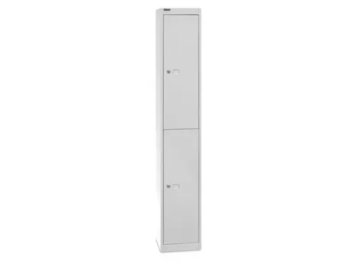 Garderobekast 1802x305x305mm 1x2 Vakken Plaatstaal Lichtgrijs
