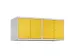 opzetkast,v. locker voor scheiding van kleding,4vak.,vak B 300mm
