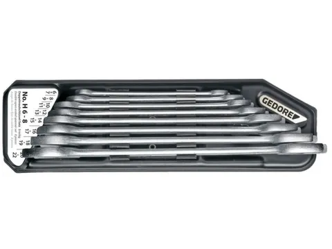 GEDORE H6-8dubbelsleutelset in houder 8-delige set 6-22mm