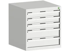 ladekast HxBxD 700x650x525mm 5laden romp RAL7035 front RAL7035