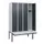 locker met bank,HxBxD 1950x1200x815mm,4vak,vak B 300mm,cilinderslot