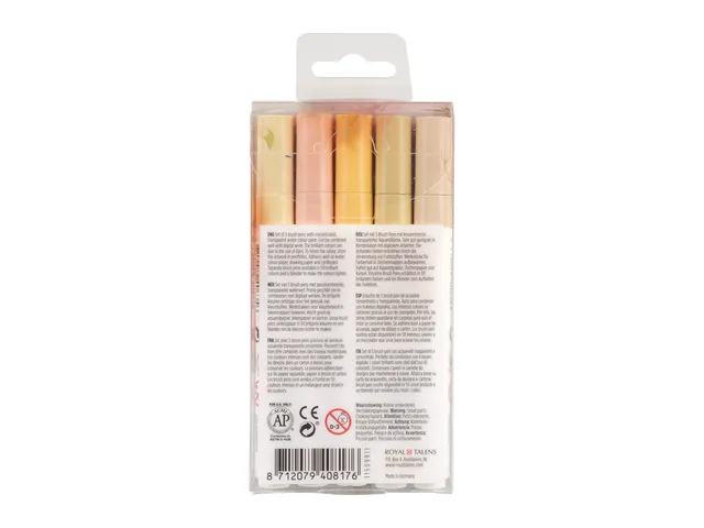 Feutre pinceau Talens Ecoline beige-rose assorti bliser 5 pièces