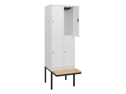 Dubbeldekse dekenkist,HxBxD 1950x600x815mm,2x2vak.,vak B 300mm