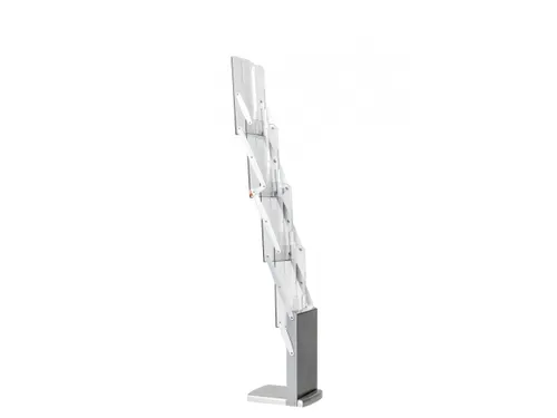 Brochurehouder Deluxe A4 Transparant opvouwbaar