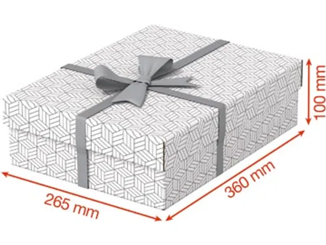 Home opberg- en geschenkdoos 26,5 x 36 x 10 cm wit