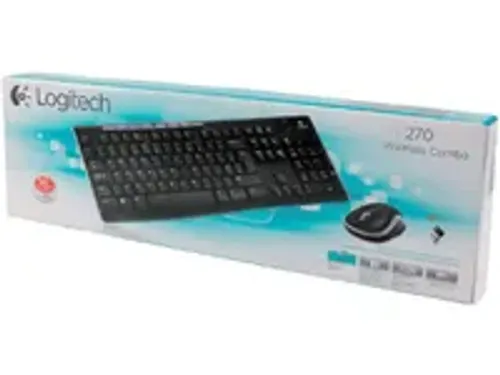 OUTLET Logitech Draadloos Toetsenbord MK270 AZERTY + Compacte muis Zwa