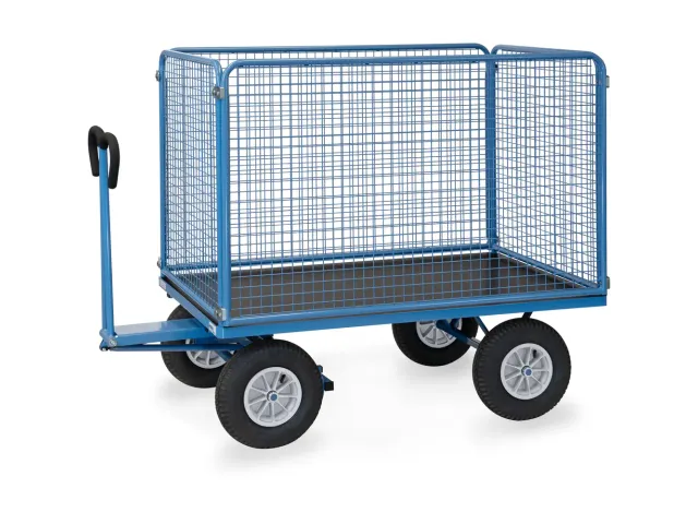 Handtrekwagens 6445l 1000kg 1600x900mm Draadgaas Wanden Luchtbanden