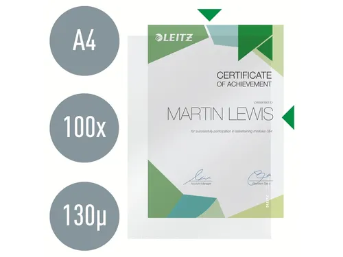 Insteekmap L-map Leitz Premium A4 Pp 0.13mm Generfd