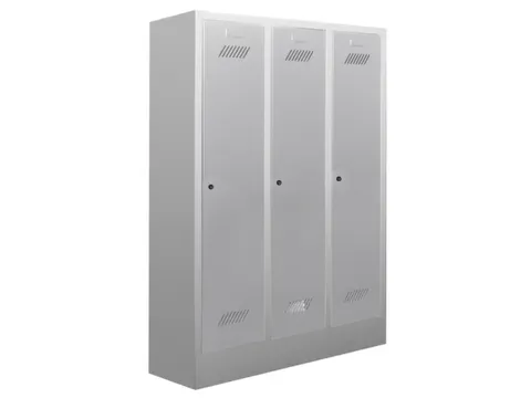 lockerkast v. kinderen,HxBxD 1300x780x300mm,3vak,RAL7035,front RAL5010