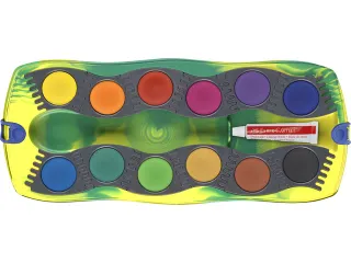 Waterverfdoos Faber-Castell Connector Dino 12kleuren +1 tube wit - 5