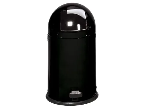 Push & Kick Afvalbak Staalplaat 52 Liter 880x415mm Met Pedaal Zwart