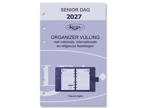 Agendavulling 2027 Kalpa Senior 1dag/1pagina