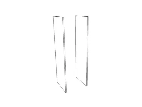 afsluiting,v. scheidingswand,3ordnerhoogte,HxD 1320x450mm,notenboom