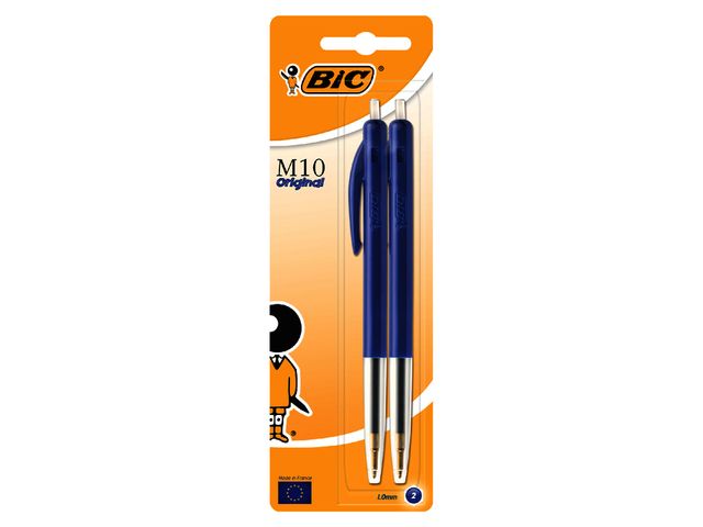 BIC Stylo Bille Bic M10 Medium Bleu 2 pièces sous blister