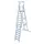 verrijdbare treden-platformladder eenzijdig 14treden stand H 3 3m