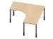 bureau à retour à hauteur réglable,HxlxP 720-840x1400x1400mm,NE-ér