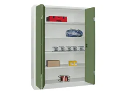 Ruime Vouwdeurkast 1950x1500x400mm 4legborden Ral7035 Front Ral6011