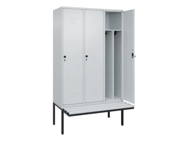 locker voor scheiding van kleding,HxBxD 2120x1200x815mm,3vak