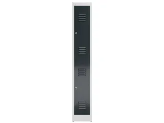 Dubbeldekse garderobekast 1800x310x500mm 2vak B300mm RAL7035 RAL7016 - 2