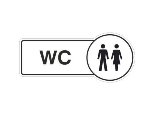 aanwijzingsbord,WC,PVC,om te verlijmen,HxB 130x300mm