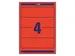 ordnerrugetiket Avery 192x61mm rood 20 vel 4 etiketten per vel