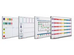 Whiteboard bedrukt eigen ontwerp 45x60cm Softline 8mm alu-profiel