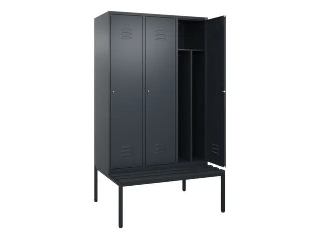 locker voor scheiding van kleding,HxBxD 2120x1200x815mm,3vak