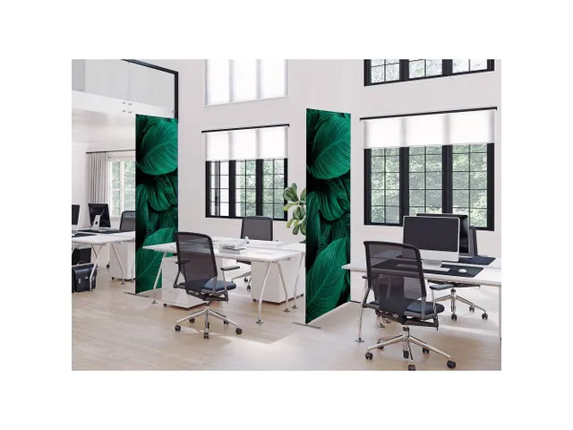 Scheidingswand Textiel Deco 100x200cm Botanische Bladeren Groen