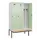 locker met bank,voor scheiding van kleding,HxBxD 2120x1200x815mm,3vak