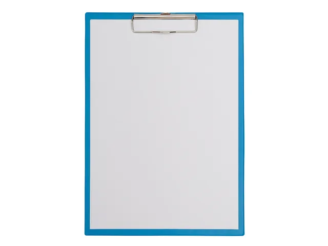 Klembordmap MAUL A4 staand met penlus PVC neon lichtblauw