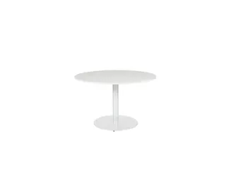 Linesto Vergadertafel Vaste Hoogte 120cm Rond Grijs 25mm Wit - 1