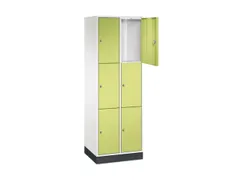 lockerkast,HxBxD 1950x620x500mm,2x3vakken,cil.-slot,sokkel